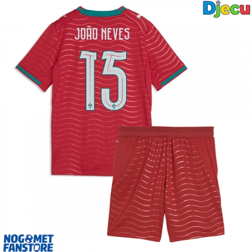 Portugal Joao Neves #15 Domaci Dres za djecu SP 2026 Kratak Rukav (+ Kratke hlače)